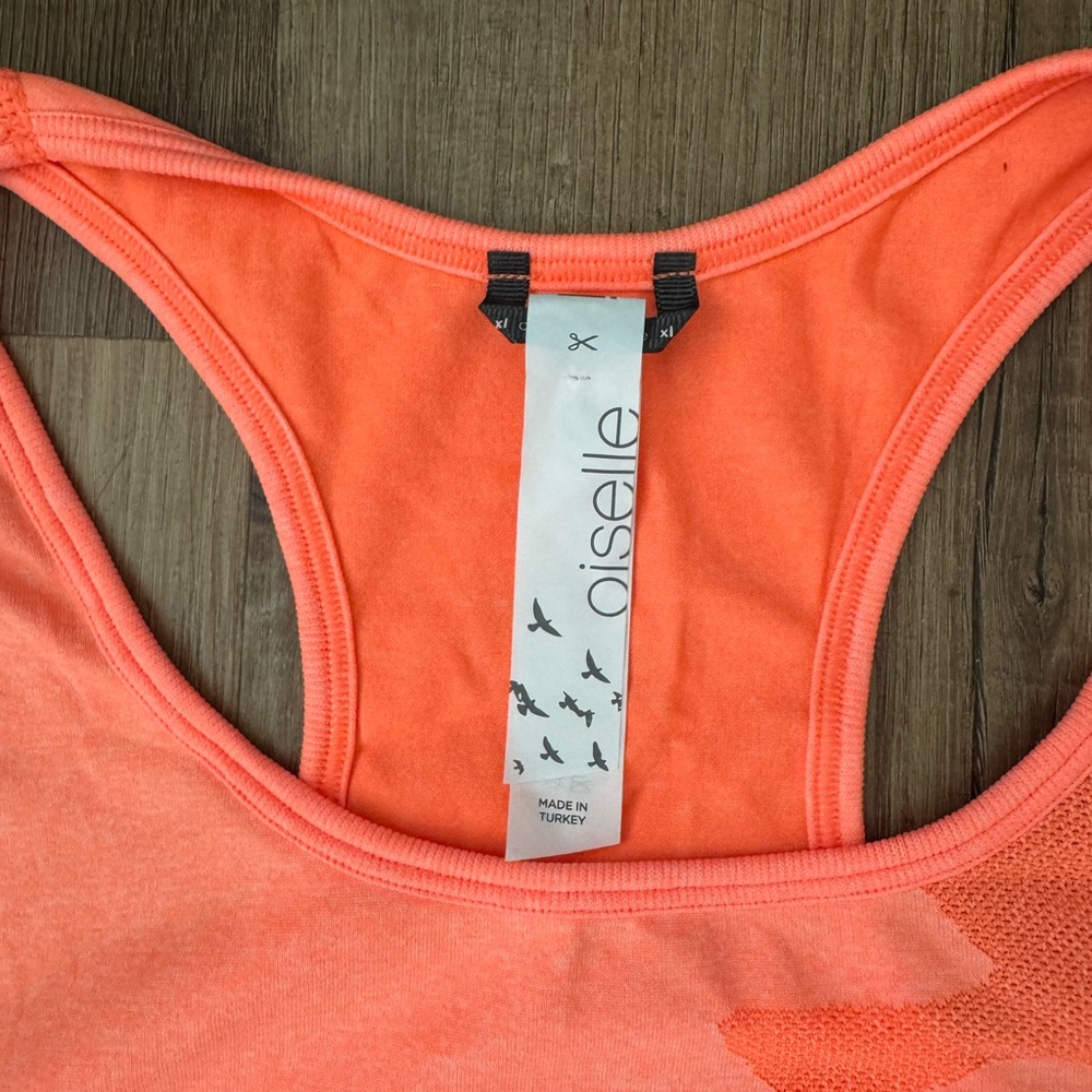 Oiselle Flyte Tank Top XL NWOT neon orange runner - Picture 4 of 4